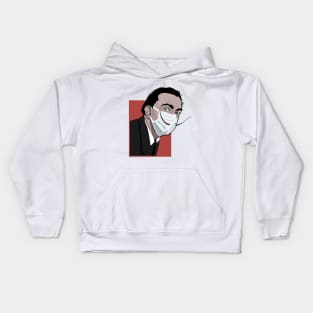 Dali with a mask (red) Kids Hoodie